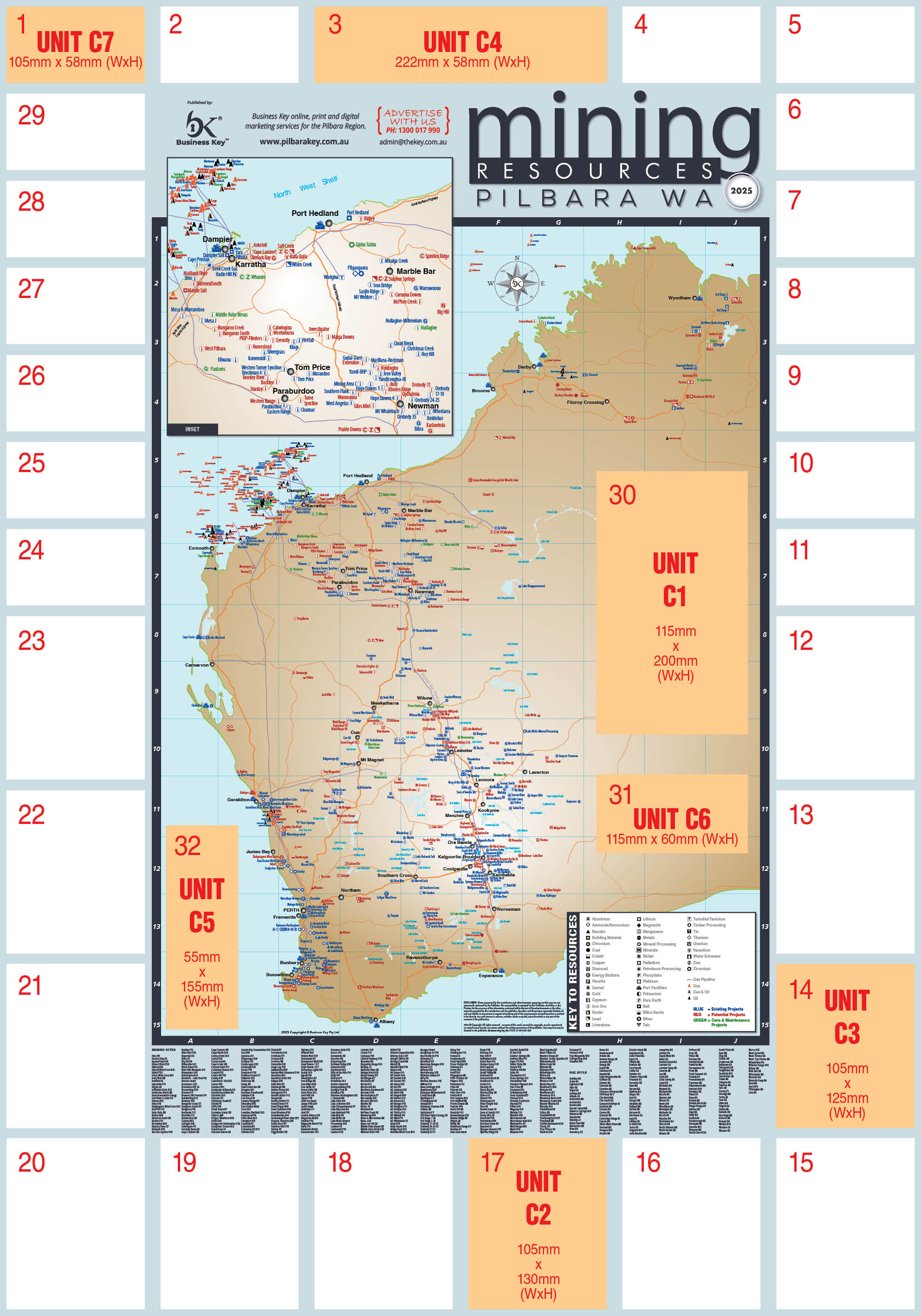 WA Mining Map Pilbara 2025