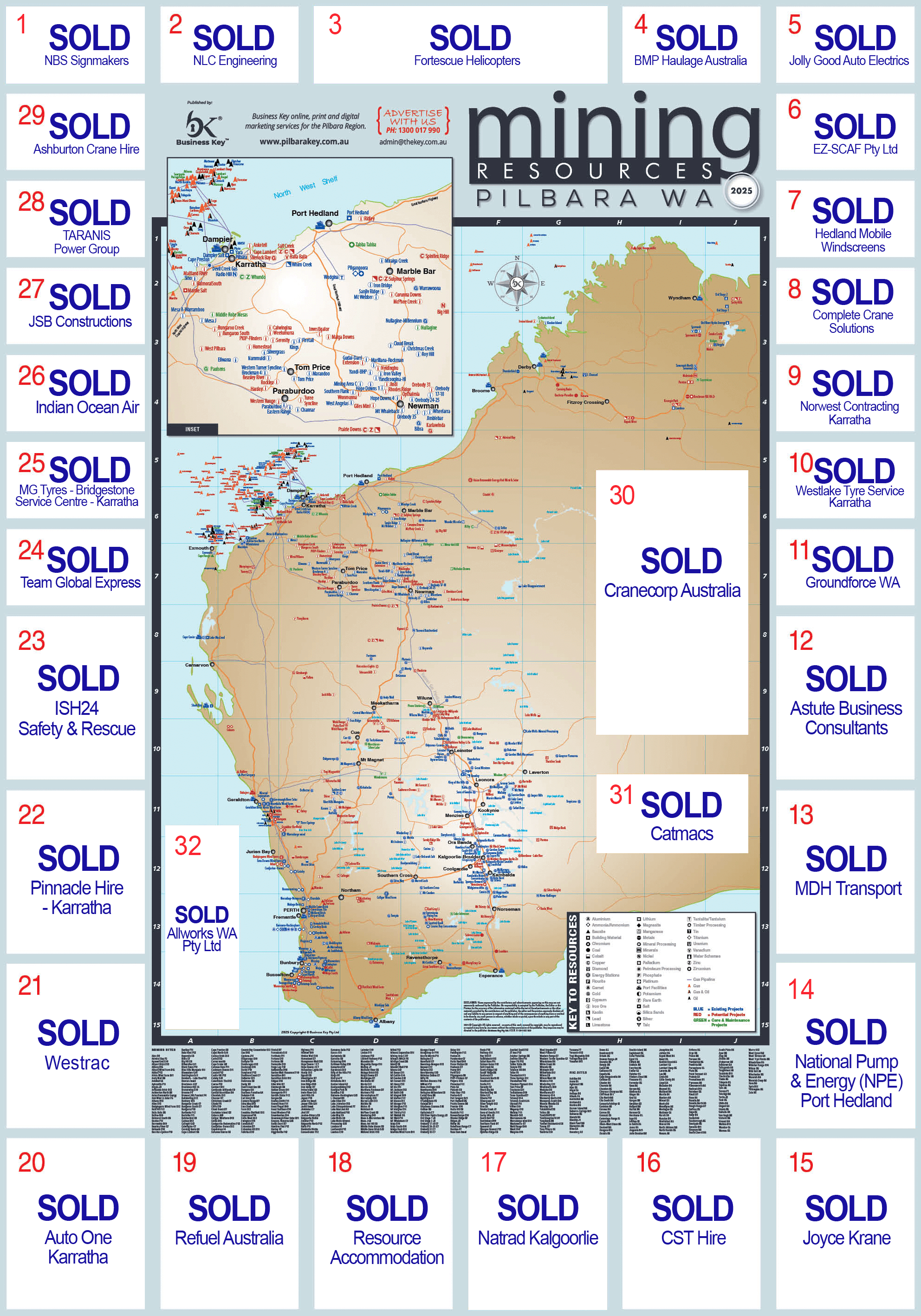 WA Mining Map Pilbara 2025